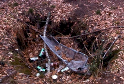 looter's "pot hole" at a prehistoric site